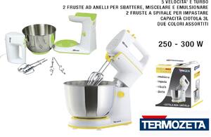 Termozeta Sbattitore con Ciotola Inox Girevole 250 - 300 Watt