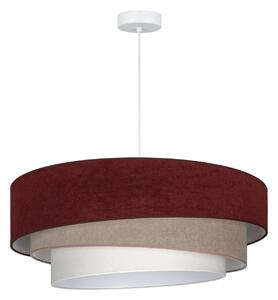 Lampada a sospensione Duolla, Trio, Rosso, Soggiorno, Tessuto / Tessile, Giovanile