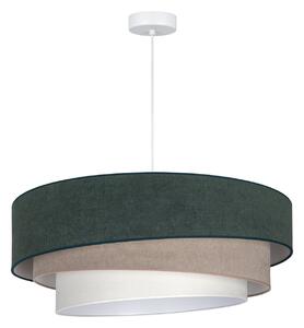 Lampada a sospensione Duolla, Trio, Verde, Soggiorno, Tessuto / Tessile, Giovanile