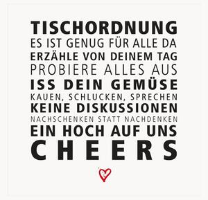 Set di 40 tovaglioli di carta Tischordnung