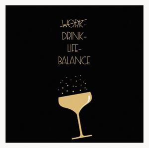 Set di 40 tovaglioli Drink-Life-Balance