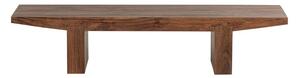 Tavolino da salotto colore naturale scuro in acacia massiccia 48x152 cm Eron – WOOOD