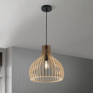 ORION Lampada a sospensione Erik, Ø 35 cm, legno, colore naturale, E27