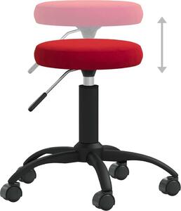 Sedia Girevole da Ufficio Rosso Vino in Velluto