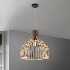 ORION Lampada a sospensione Erik, Ø 45 cm, legno, colore naturale, E27