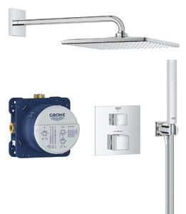 Grohe Precision Cube - Set doccia termostatico ad incasso, 31x31 cm, cromo 34879000