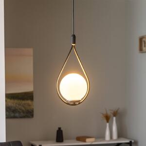 Opviq Sospensione Mudoni MR-937 1 luce nero/vetro opale