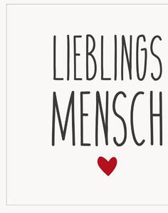 Set di 60 tovaglioli di carta Lieblingsmensch