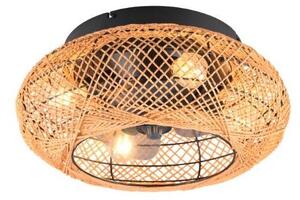 Lampada da soffitto con ventilatore boho marrone nero LILLESAND RL R67302126
