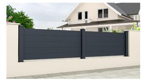 Recinzione H89 x L189 cm in alluminio antracite - NAZARIO