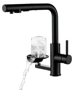 Omgoods - Rubinetti da cucina a 3 vie con filtro dell'acqua e due bocchette