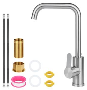 Solidchoice - Rubinetto da cucina in acciaio inossidabile, girevole a 360°
