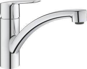 Miscelatore per cucina GROHE QUICKFIX, miscelatore monocomando per lavello, cromato, 31138002, bocca bassa, angolo di rotazione 140°