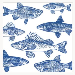 Set di 40 tovaglioli di carta Fishes