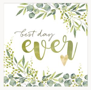 Set di 40 tovaglioli di carta Best Day Ever