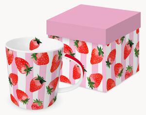 Tazza in New Bone China Strawberry & Stripes