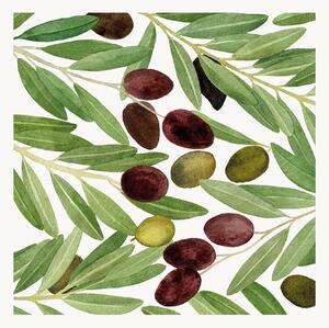 Set di 40 tovaglioli di carta Olives & White