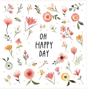 Set di 40 tovaglioli di carta Oh Happy Day