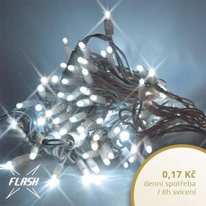 Catena luminosa LED FLASH, 5 m, bianco ghiaccio, 60 diodi, IP67