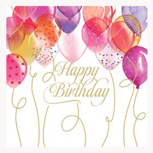 Set di 60 tovaglioli di carta Birthday Balloons
