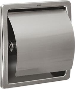 KWC AR Portarotolo WC, STRATOS, acciaio inox, 153x153x129 mm, a scomparsa