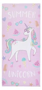 Telo mare rosa e viola in cotone 76x160 cm Summer Unicorn – Catherine Lansfield