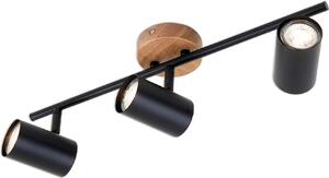 Lampada a sospensione orientabile Design by Kare GU10 35 W nero metallo-legno Briloner