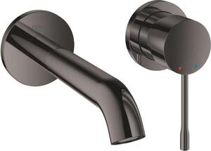 Miscelatore lavabo da parete GROHE Essence, 2 fori, misura M, finitura Hard Graphite, interasse 110 mm, sporgenza 183 mm