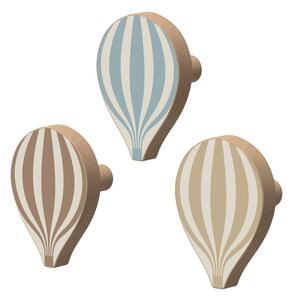 Set di ganci da parete in faggio massiccio 3 pz Hot Air Ballon – Cam Cam Copenhagen
