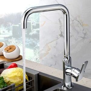 Solidchoice - Rubinetto da cucina a leva singola con rotazione a 360° in ottone