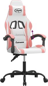 VidaXL Sedia da gioco in ecopelle bianca e rosa