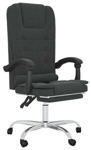 VidaXL Sedia da ufficio con funzione massaggio in Pelle finta nera
