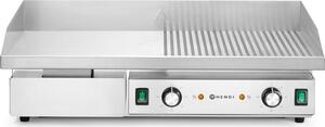 Griglia, metà liscia, metà rigata, HENDI, Linea Budget, 400V/4400W, 720x460x(H)241mm