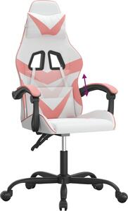VidaXL Sedia da gioco in ecopelle bianca e rosa