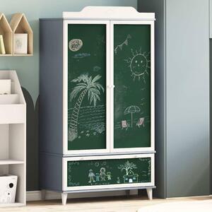 VidaXL Armadio lavagna ROROS grigio e bianco 90 x 45 x 165 cm