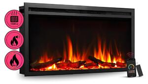 Camino elettrico da incasso BALDERIA Atalanta 33 – Potenza termica fino a 1500 W, nero