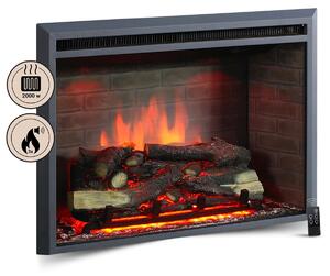 Caminetto elettrico da incasso BALDERIA Calida 30 – Potenza termica fino a 2000 W, nero