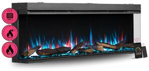 Caminetto elettrico da incasso BALDERIA Athena 60 – Potenza termica fino a 1500 W, nero