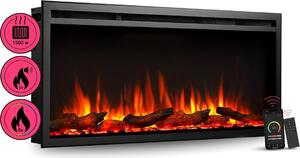 Camino elettrico da incasso BALDERIA Atalanta 40 – Potenza termica fino a 1500 W, nero