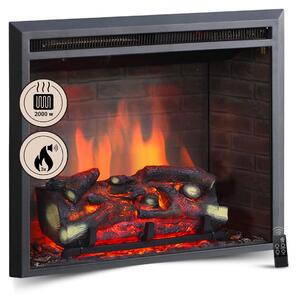 Camino elettrico da incasso BALDERIA Calida 26 – Potenza termica fino a 2000 W, nero