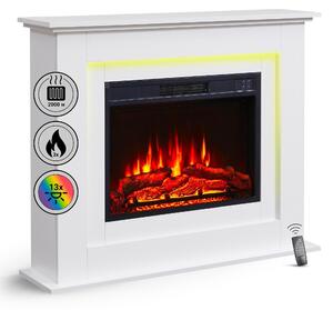 Camino elettrico da appoggio BALDERIA Finn – Potenza termica fino a 2000 W, bianco
