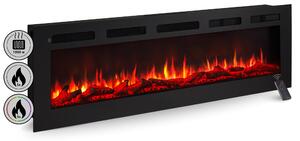 Camino elettrico da incasso BALDERIA Leif 50 – Potenza termica fino a 1800 W, nero