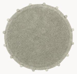 Tappeto rotondo in cotone lavabile per bambini Bubbly, fatto a mano