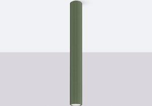 Lampada da soffitto KARBON 60 verde oliva 1xGU10 10W alluminio 60x6.5x6.5cm Sollux Lighting
