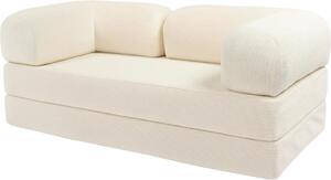 Divano letto 2 posti modulare in velluto a coste BANANAIR 90x180 cm bianco