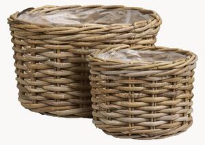 Set di 2 fioriere in rattan Kalak
