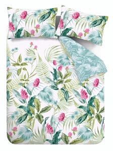 Set copripiumino e federa verde e blu per letto singolo 135x200 cm Aruba Tropical Floral – Catherine Lansfield