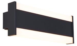 Lampada da parete moderna nera 30cm incl. LED CCT IP54 - Vanya