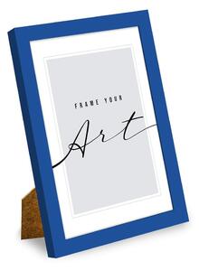 Cornice blu scuro verticale con sostegno/da appendere 12x17 cm – knor
