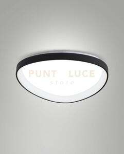 Quirk plafoniera led nera d.60cm a led cct 2700k - 3200k - 4000k- 